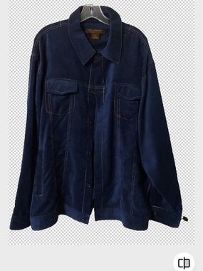 Men's Navy Blue Suede Suit S42 by Syllable